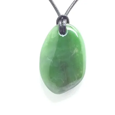 $67.96 • Buy Siberian Jade Pebble Pendant Green Nephrite Jade Stone Necklace Siberia #63