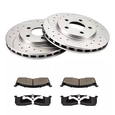 Front Drilled Brake Rotors W/ Ceramic Pads For Grand Caravan Chrysler Voyager • $75.18