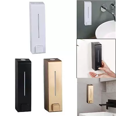 Soap Dispenser Bathroom Wall Mounted Hand Wash Gel Shampoo Toilet Kitchen • £12.18