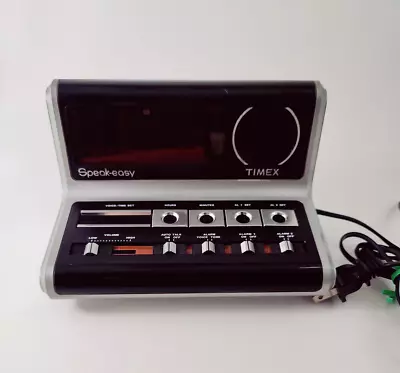 RETRO 80's TALKING ALARM CLOCK- Timex Speak Easy Alarm Clock 7001 Tested • $45