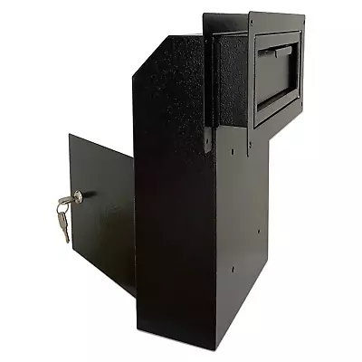 Plugsharge Door Drop Box Mail Slots Through The Door  Locking Mailbox Black • $69.99