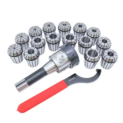 R8 Shank ER40 Collet Chuck W/15Pcs Collets Set 1/8-1  For CNC Milling Machine US • $73