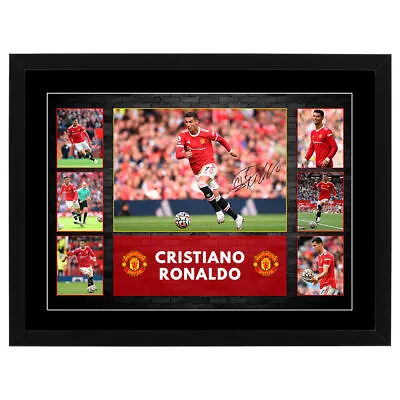 $79 • Buy Cristiano Ronaldo Manchester United Fc Signed Framed Soccer Memorabilia Messi
