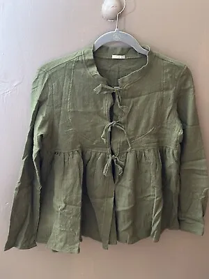 Matta NY Vaibhav Jacket Top Size XS  NWT Lightweight Wool Moss #F • $40