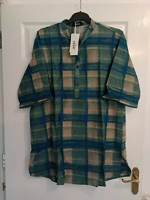 £5 • Buy Mens JOGAL African Dashiki Print Henley Shirt Size XXL
