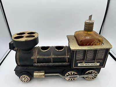 Vintage 1880 Iron Horse Locomotive Bar Caddy Liquor Decanter - With Music Box • $19.99