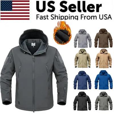 Men's Waterproof Winter Jacket Warm Winter Coat Outdoor Ski Snow Hooded Jacket • $26.59