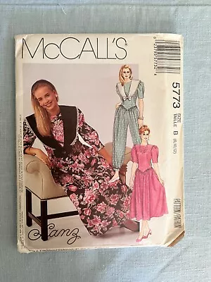 McCalls 5773 Vintage 1992 Sewing Pattern Factory Folded Sz 8 10 12 • $10