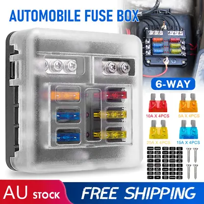 23X 6 Way Blade Fuse Box Block Holder Indicator LED Light 12V/32V Car Marine AU • $13.95