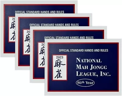 2023 Mahjong Cards 4Pcs Mah Jongg National Official Standard Rules Scorecard • $15.99