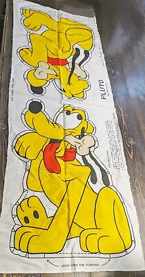 Vintage Walt Disney PLUTO Dog Ameritex Cotton Panel Cut Sew Stuff Fabric Pillow  • $18.99