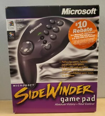 Vtg Microsoft SideWinder Game Pad Complete With Box + Inserts - New Open Box  • $29.99