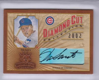 $34.99 • Buy 2002 Donruss Diamond Cut Collection Ron Santo Autograph Chicago Cubs HOF 146/500