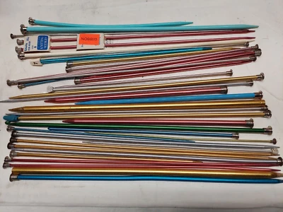 $8 • Buy Large Mixed Lot Of  Vintage Knitting Needles - Mostly 14 Inch