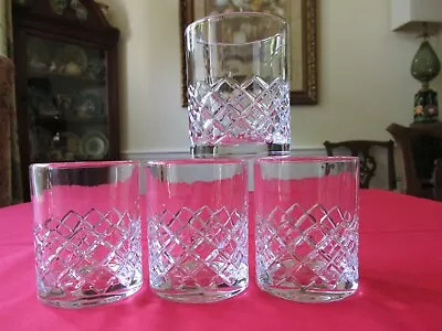 Set Of 4 Godinger Shannon HATCH Clear Double Old Fashioned Rocks Glasses 3 3/4  • $15.95