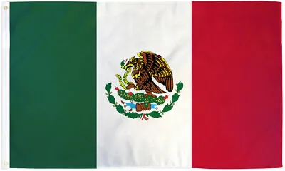 Mexico Flag 3x5ft Of Mexico Mexican Flag 3x5 House Flag  75D Ultrabreeze • $7.95