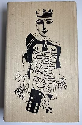 Acey Deucy Winter Queen Domino Woman Collage Mixed Media Rubber Stamp P5-835 • $18.95