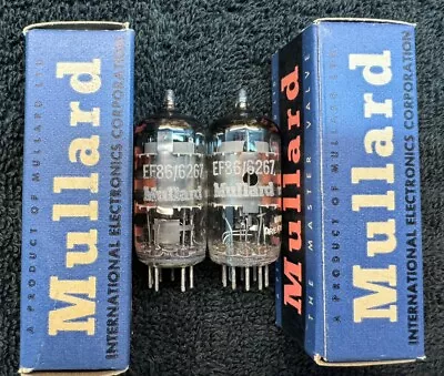 2 NOS NIB Matched Mullard 6267 EF86 Audio Tubes USA 1963 • $149