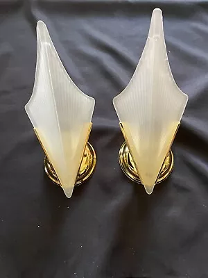 Pair Of Vintage Kichler Art Deco Sconces • $49