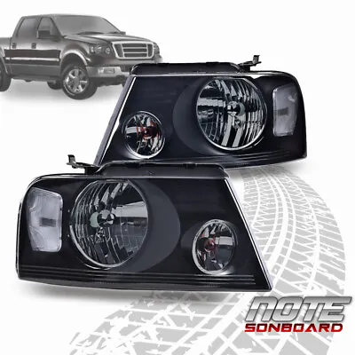 Fit For 2004-2008 Ford F150  Factory Style  Smoked Headlights Headlamps Pair  • $66.69