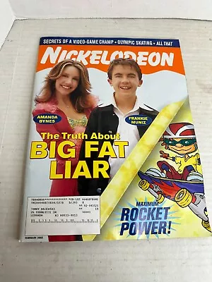 Nickelodeon Magazine February 2002 Big Fat Liar Amanda Bynes Rocket Power Used • $24.99