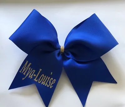 1 Custom Made Cheerleading Cheer Dance Gym Hair Bow  Choose From 17 Colours  • £6