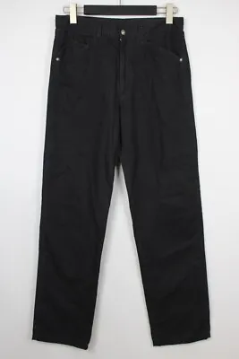 VERSACE SPORT Black Denim Regular Straight Jeans Size 33 Zip Fly • $63.75
