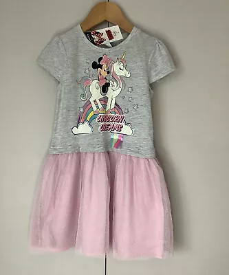£7.50 • Buy Minnie Mouse Age 4-5 Years Dress New Tag Unicorn Dreams Motif Pink Tutu Skirt