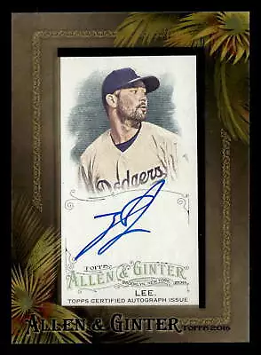 2016 Topps Allen & Ginter #AGA-ZL Zach Lee Framed Mini Baseball Autographs • $5.99