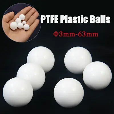 White PTFE Plastic Balls Solid Diaphragm Pumps Seal Ball Polytetrafluoroethylene • $359.14