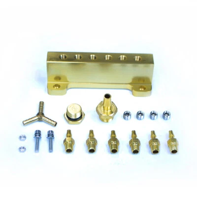 $23.99 • Buy Godspeed Rev9 Universal Aluminum Vacuum Distribution Block 6 Ports 1/8 NPT