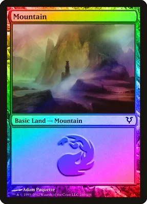 Mountain (240) FOIL Avacyn Restored HEAVILY PLD Basic Land MAGIC CARD ABUGames • $2.85