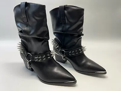 Y.R.U Death Proof Lo Spike Cowboy Gothic Punk Boots Size UK 4 NEW - RRP = £142 • £99