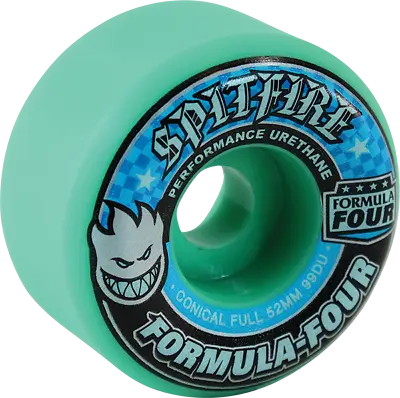 Spitfire Formula Four F4 Conical Full 52mm 99a Ice Blue Skateboard Wheels • $48