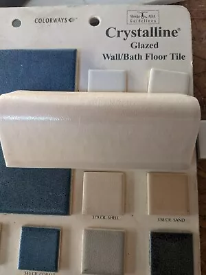 $19.99 • Buy 2 Pcs American Olean Vintage 379 Crystalline Shell V Cap A8262 Tiles 2  X 6  USA