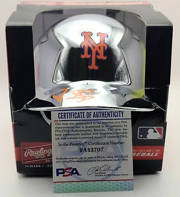 Darryl Strawberry Signed Mets Mini Chrome Replica Batting Helmet (PSA) • $65