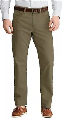 Chaps Men's 5 Pocket Twill Pants NON-Stretch- 34  W X 34  L- Moss- Neutral Green • $24.99