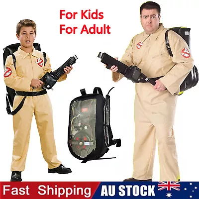 Kids/Adult Ghostbusters Cosplay Costume Jumpsuit Outfits Backpack Xmas Costume • $28.59