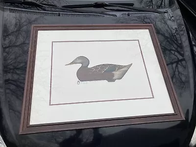 Framed Arthur Nevin Decoy Print - Mallard Hen Decoy Mason 1910 Numbered 24x31 • $145