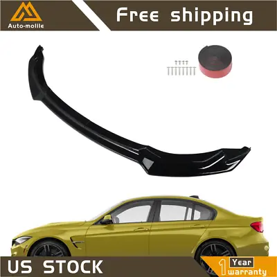 For 2015 2016 2017-2020 BMW M3/4 F80/82/83 Front Bumper Lip Splitter Gloss Black • $98.34