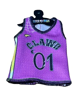 Monster High Doll Clawd Wolf Jersey Top Shirt Tank Purple G3 2023 HNF65 Mattel • $4.12