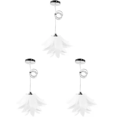  3 Pcs Puzzle Flower Light Fixture LED Fixtures Chandelier Lotus • £35.49