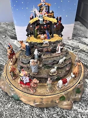 LEMAX Carole Towne Collection Animated Nativity Scene Lights Motion Sound • $129.99