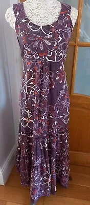 £9 • Buy John Rocha Size 18 Maxi Dress. Tiered. Purples. Tie Back Belt. VGC