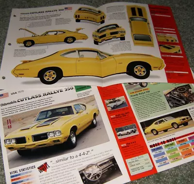 1970 Olds Cutlass Rallye 350 Spec Info Poster Brochure 70 Yellow Oldsmobile • $19.99