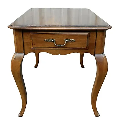 $495 • Buy Ethan Allen Country French Side Accent Table Nightstand Bordeaux Finish