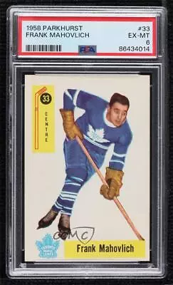 1958-59 Parkhurst Frank Mahovlich #33 PSA 6 HOF • $3.25