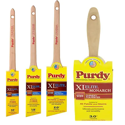 Purdy Monarch XL Elite Stiff Synthetic Paint Brushes 1  2'' 1.5  3  • £16.18