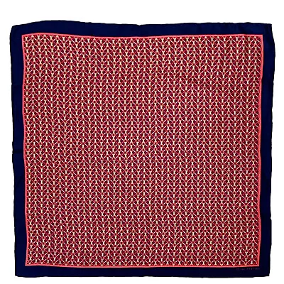 MARCO O'POLO GEOMETRIC BLUE SMALL HAND ROLLED Silk Scarf 23 In #A152 • £13.46