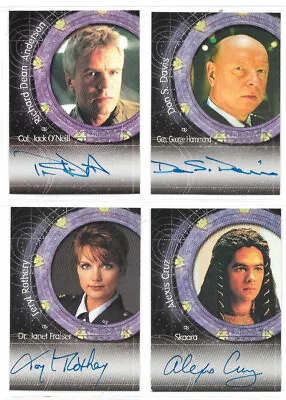 Stargate SG-1 Autograph Costume And Relic Card Selection NM Rittenhouse Archives • $93.25